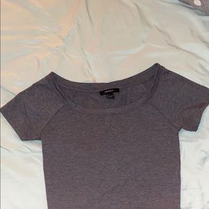 Grey Forever 21 crop top